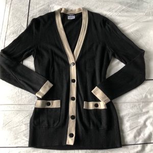 Chanel cardigan black/light beige uniform in S